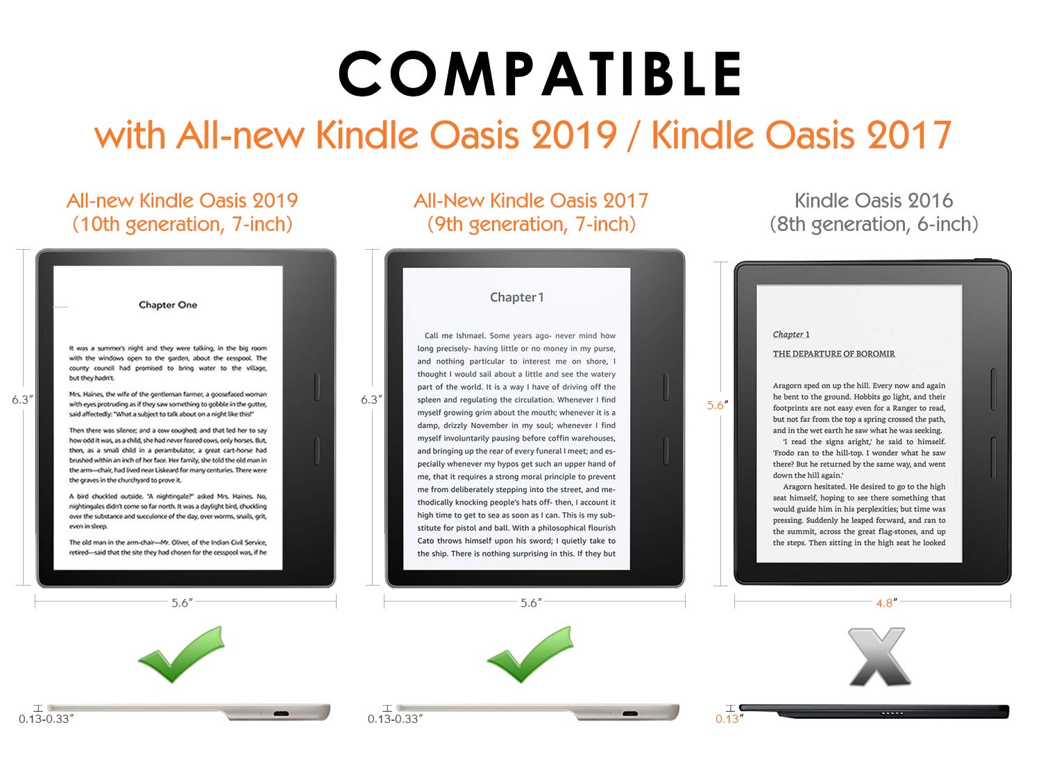 Foto 3 pulgar | Funda Moko Para Kindle Oasis 7'' (9.ª Y 10.ª Gen.) 2017/2019  Color Negro - Venta Internacional.