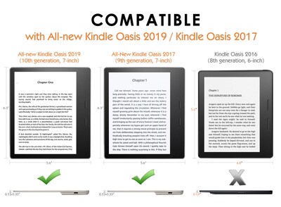Foto 2 | Funda Moko Para Kindle Oasis 7'' (9.ª Y 10.ª Gen.) 2017/2019 Color Negro - Venta Internacional.