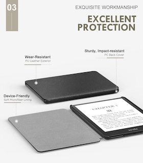Foto 4 | Funda Moko Para Kindle Paperwhite De 6 8 Pulgadas (11.ª Gen. De 2021) Color Negro - Venta Internacional.
