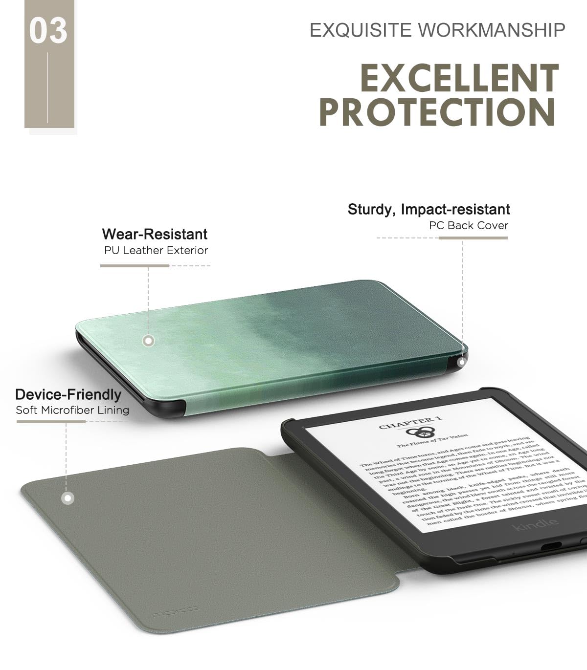 Foto 4 | Funda Moko Para Kindle 11.ª Generación 2024/2022 Con Encendido Y Apagado Automáticos - Venta Internacional.