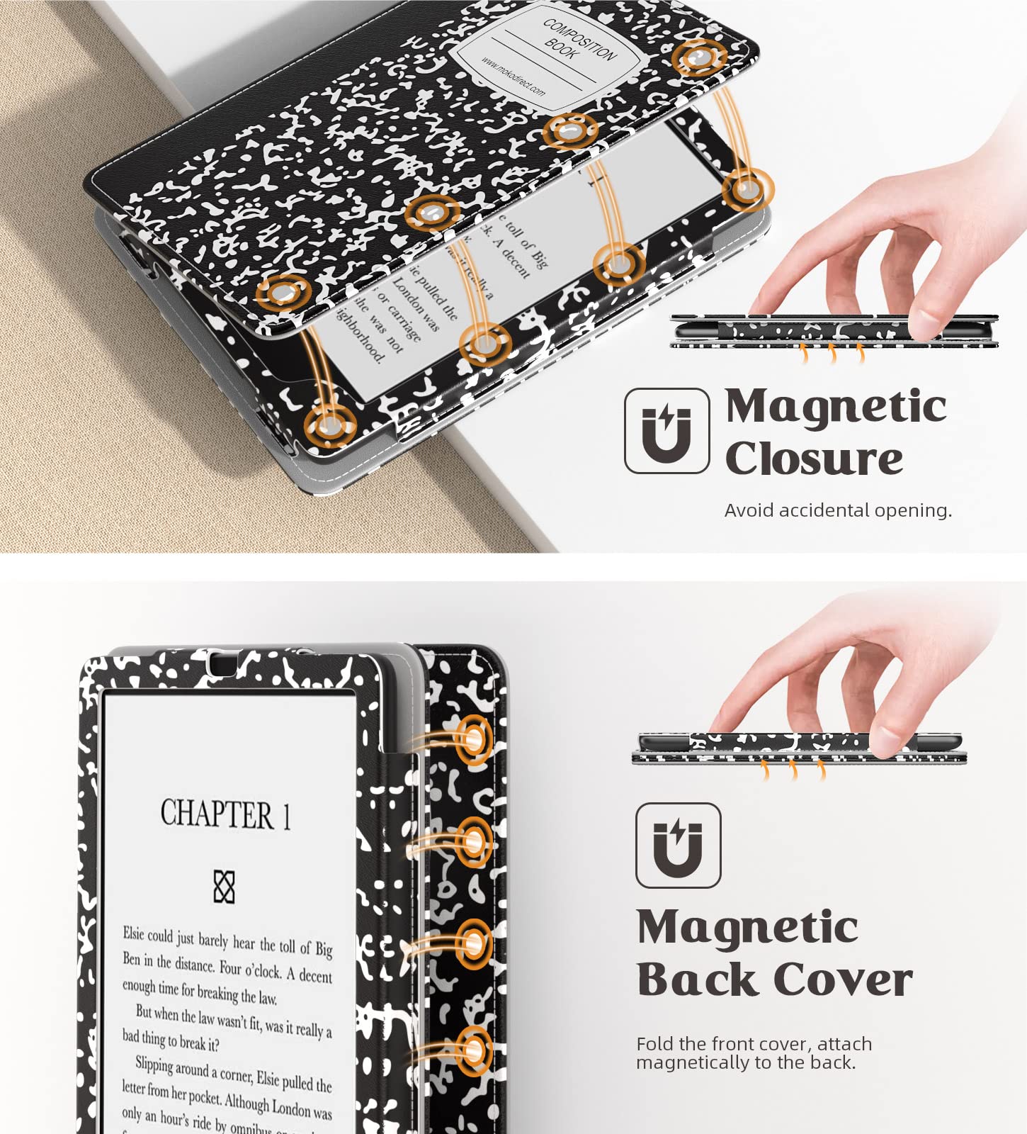 Foto 7 pulgar | Funda Moko Para Kindle Paperwhite 2021 De 6 8 Pulgadas Con Encendido/apagado Automáticos - Venta Internacional.