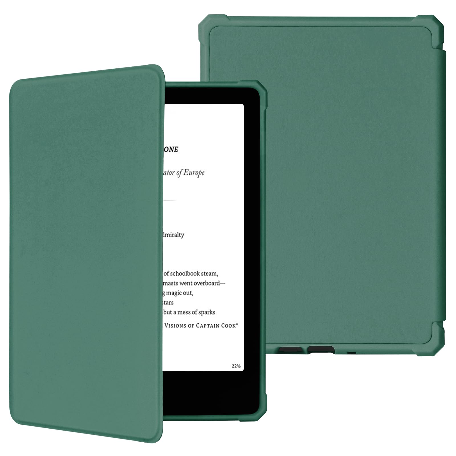Funda Fuwang Para Kindle 6'' 11th Gen 2024/2022 Verde Oscuro - Venta Internacional.