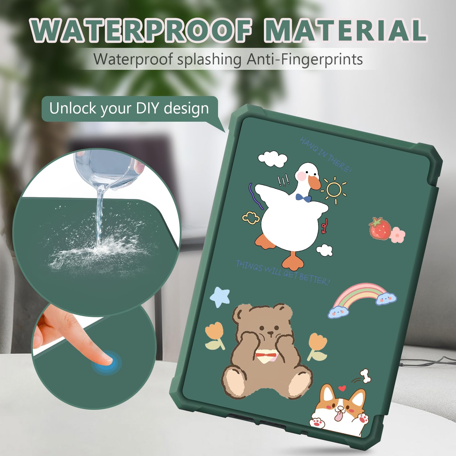 Foto 3 | Funda Fuwang Para Kindle 6'' 11th Gen 2024/2022 Verde Oscuro - Venta Internacional.