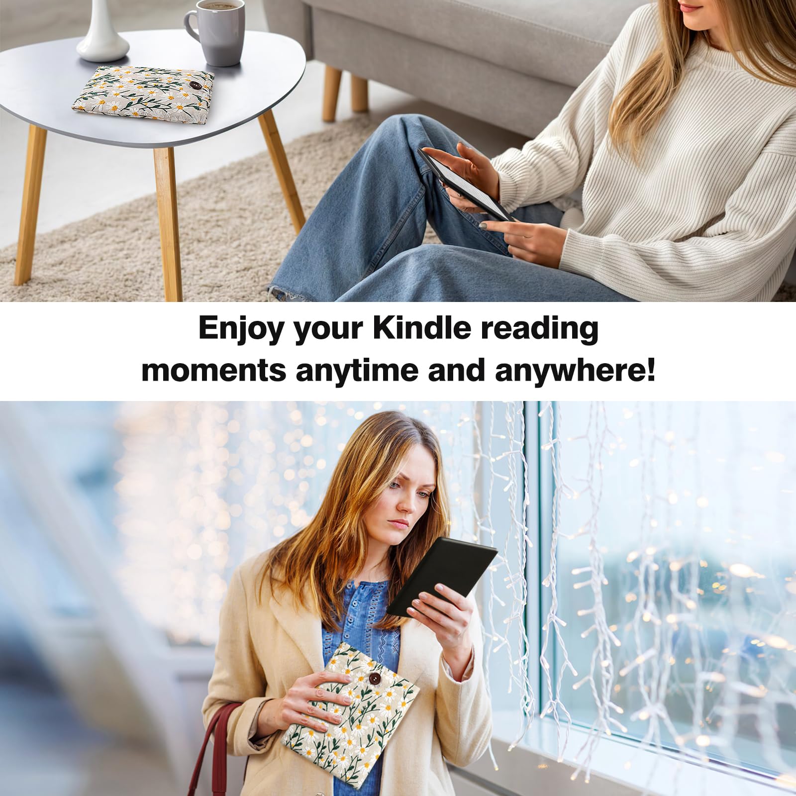 Foto 8 pulgar | Funda Moko Bordada Daisy De 6 A 7 Pulgadas Para Kindle - Venta Internacional.