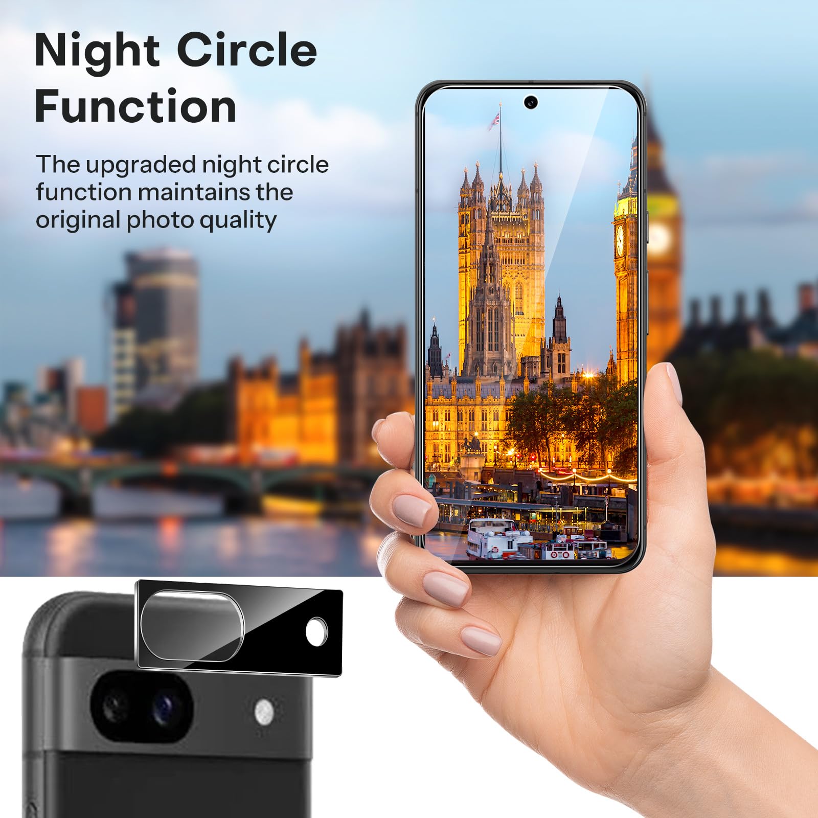Foto 4 | Protector De Pantalla Omoton 3+2 Pack Para Google Pixel 8a - Venta Internacional.