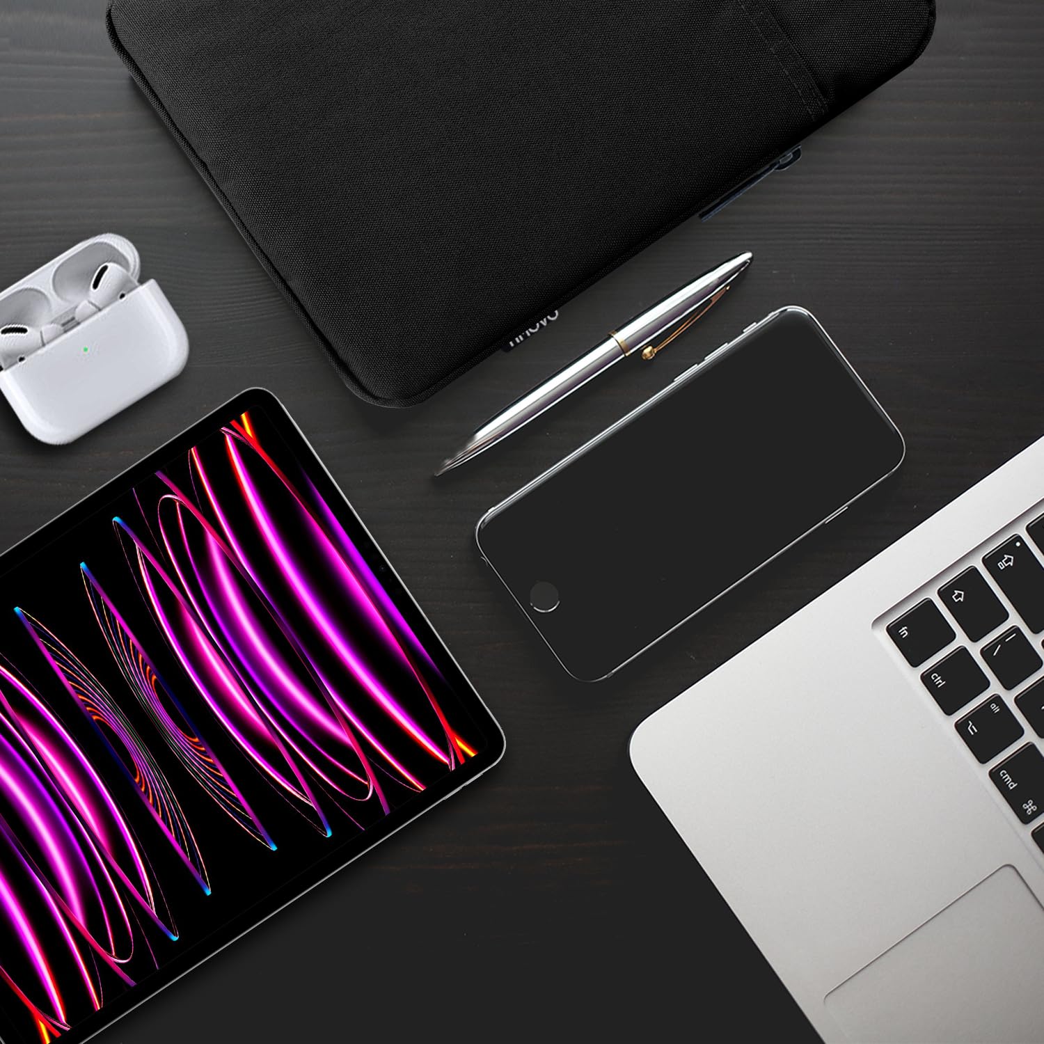 Foto 6 | Funda Para Tablet Timovo Para Ipad Air 13 M3 2025/pro 13/12.9 Negra - Venta Internacional.