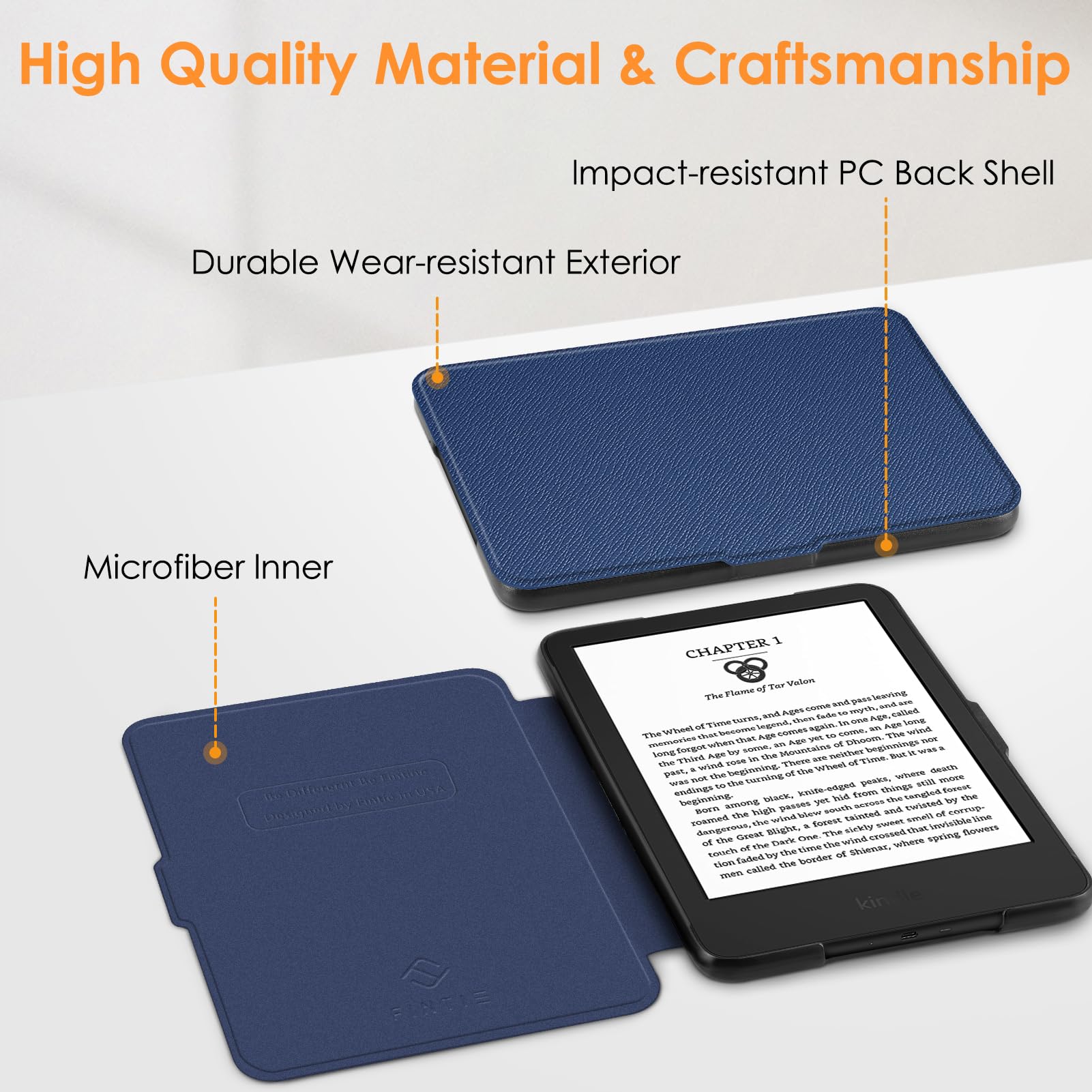 Foto 5 pulgar | Funda Fintie Slimshell Para Kindle 11.ª Generación 2024/2022  Color Azul Marino - Venta Internacional.