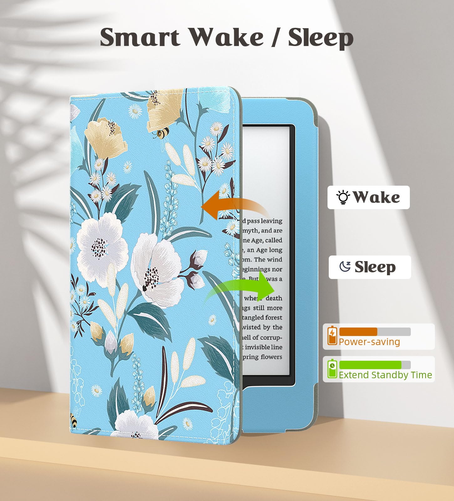 Foto 6 pulgar | Funda Moko Para Kindle 6 Totalmente Nuevos De 11.ª Generación Con Encendido/apagado Automáticos - Venta Internacional.