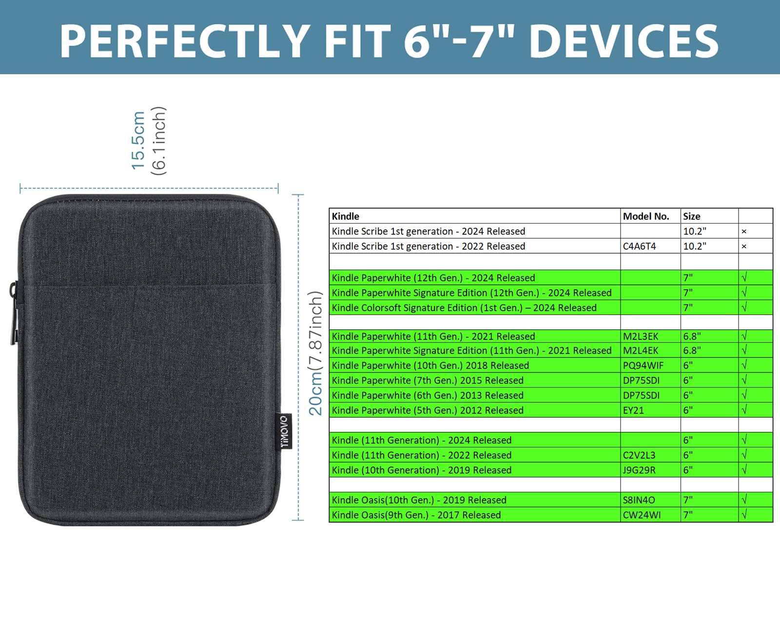 Foto 3 pulgar | Funda Timovo Para Kindle 2019/kindle Paperwhite 11.ª Generación - Venta Internacional.