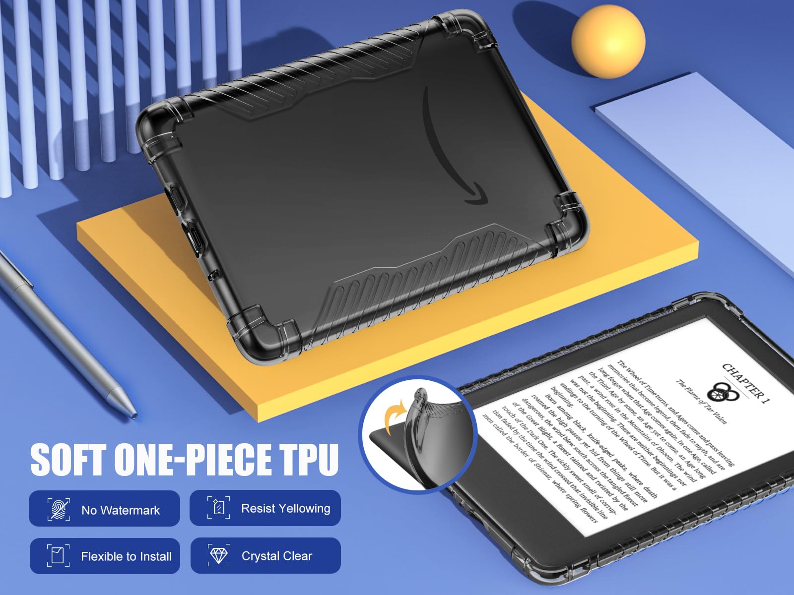 Foto 4 pulgar | Funda Protectora Moko Para El Nuevo Kindle 6 (11.ª Generación) Negra - Venta Internacional.