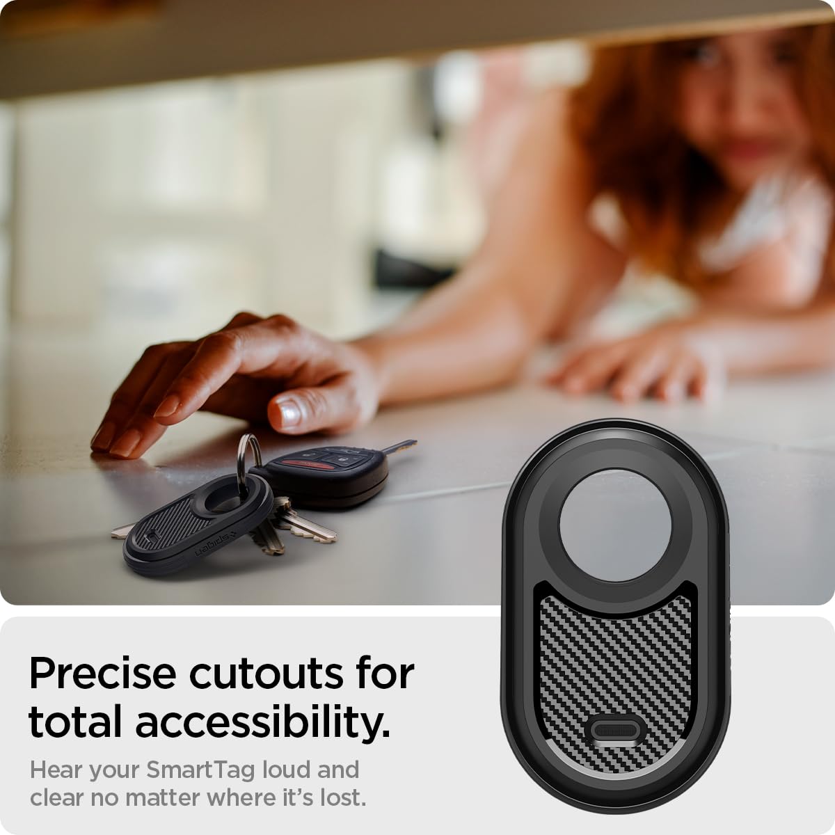 Foto 4 pulgar | Funda Spigen Rugged Armor Para Samsung Galaxy Smarttag 2  Color Negro - Venta Internacional.