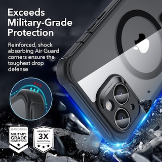 Foto 4 | Funda Esr Para Iphone 15 Con Vidrio Templado Negro Transparente - Venta Internacional.