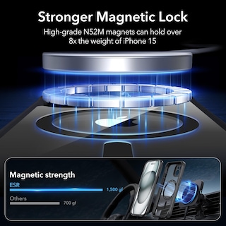Foto 5 | Funda Esr Para Iphone 15 Con Vidrio Templado Negro Transparente - Venta Internacional.