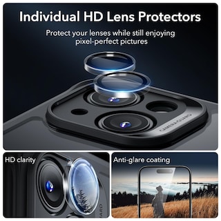 Foto 6 | Funda Esr Para Iphone 15 Con Vidrio Templado Negro Transparente - Venta Internacional.