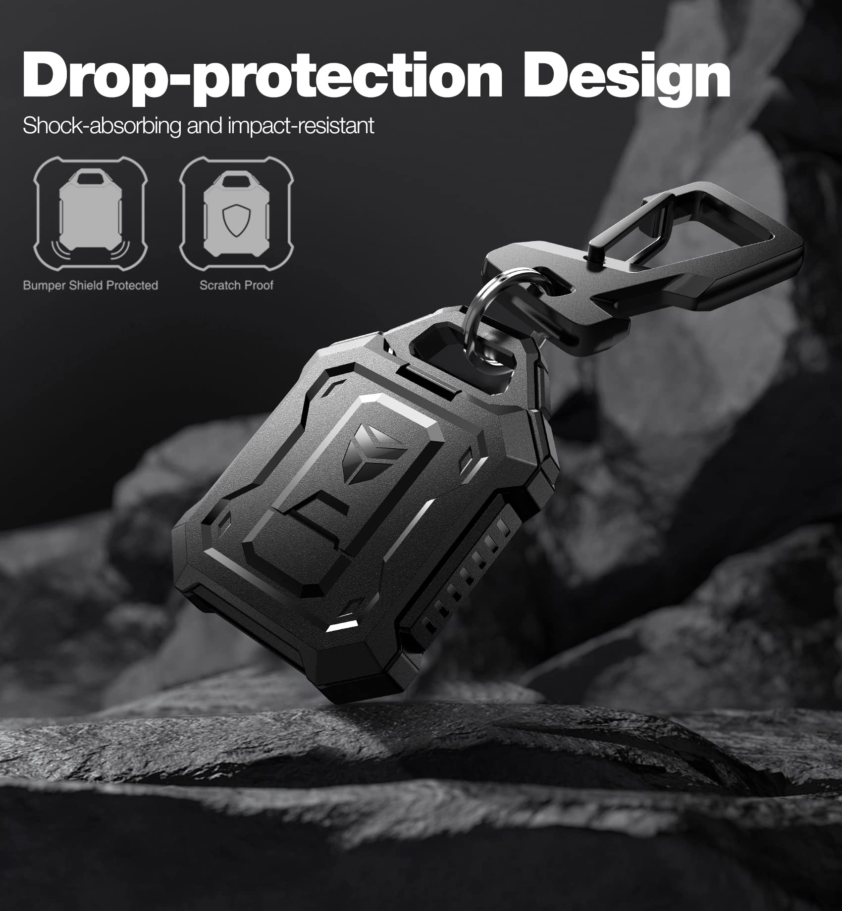 Foto 4 pulgar | Funda Integral A Prueba De Golpes Para Airtag Dexnor Black - Venta Internacional.