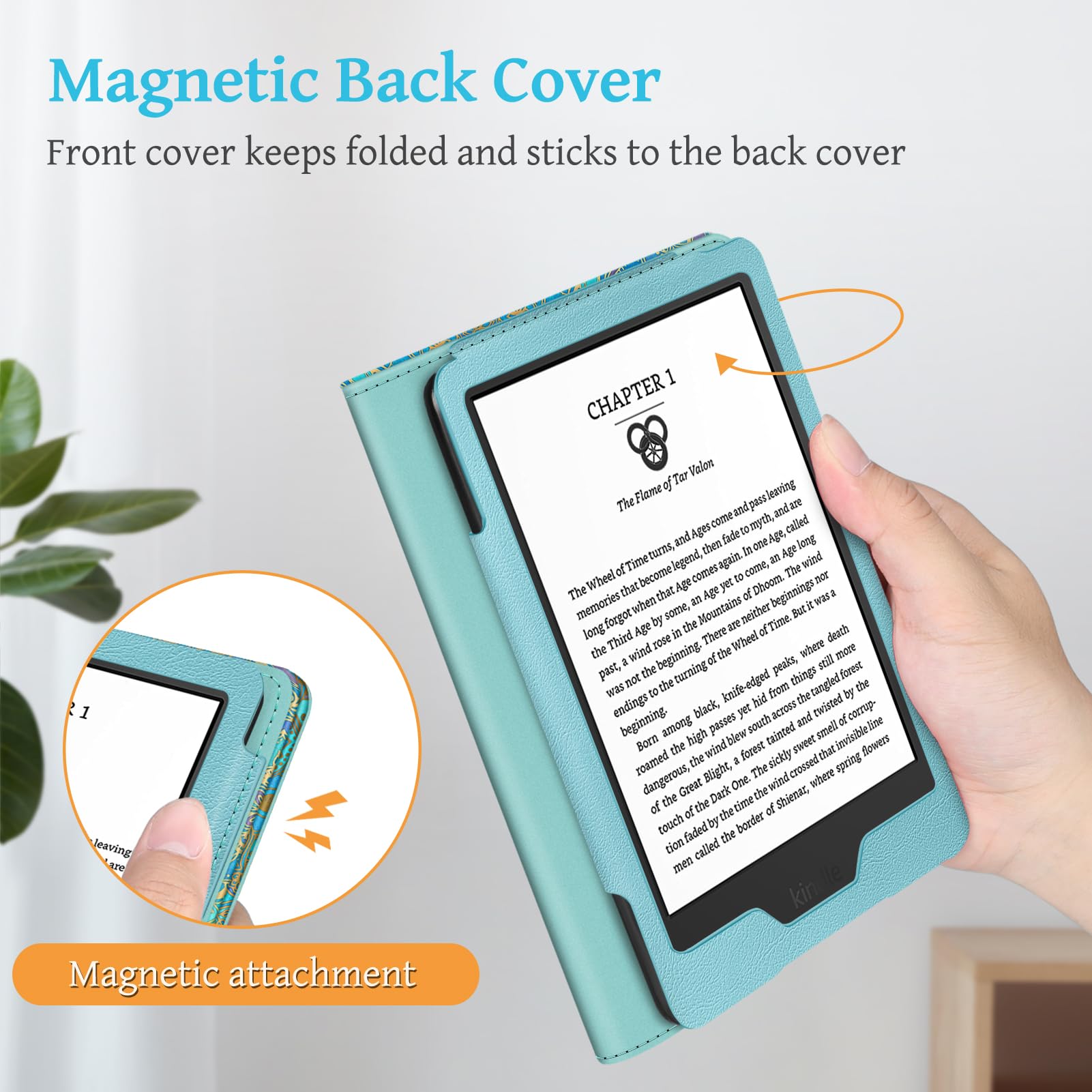 Foto 7 pulgar | Funda De Piel Sintética Fintie Stand Con Función De Encendido/apagado Automático Para Kindle 6 11th - Venta Interna
