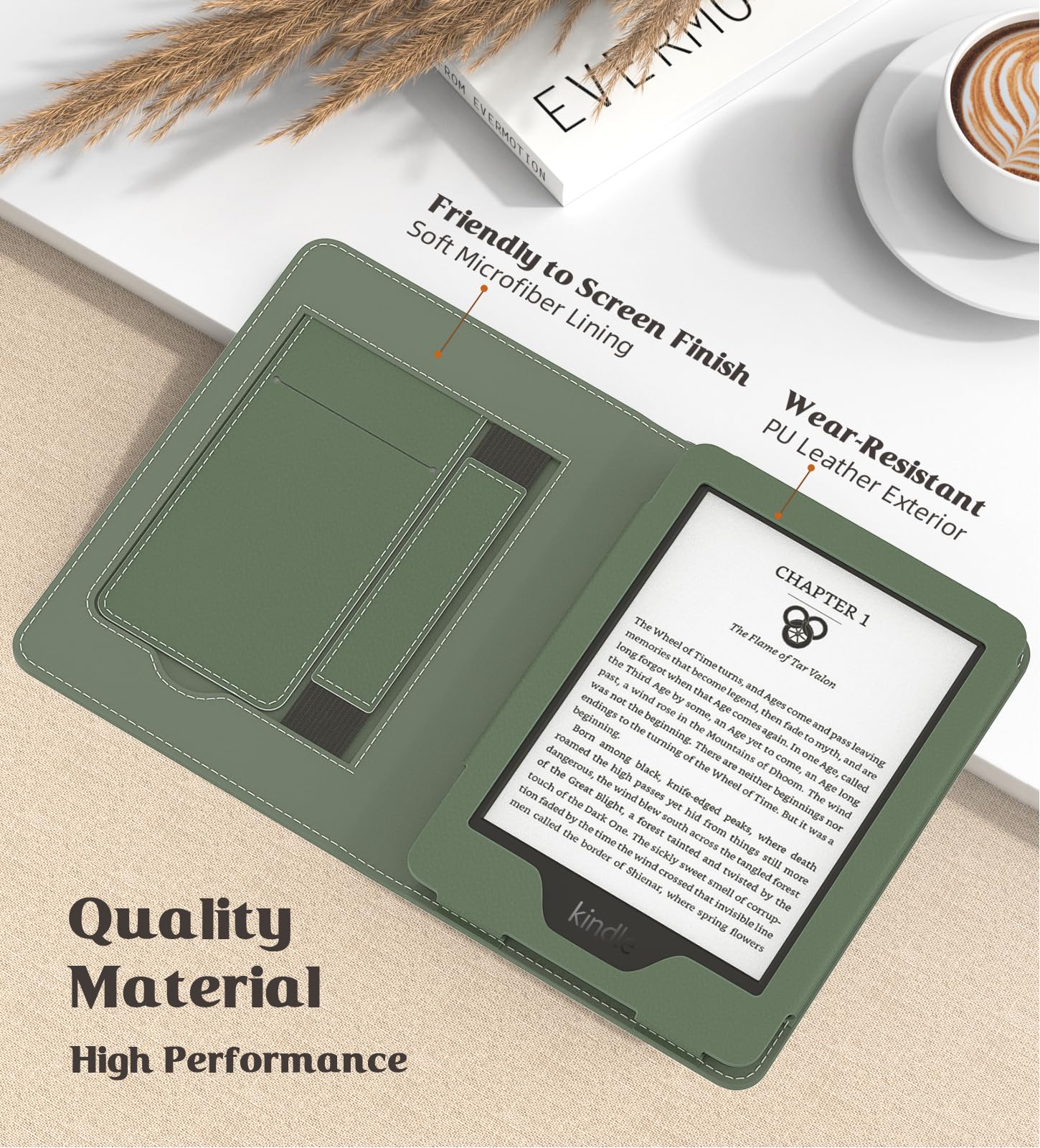 Foto 5 pulgar | Funda De Poliuretano Ultraligera Moko Para Kindle 6 2024 Celadon - Venta Internacional.