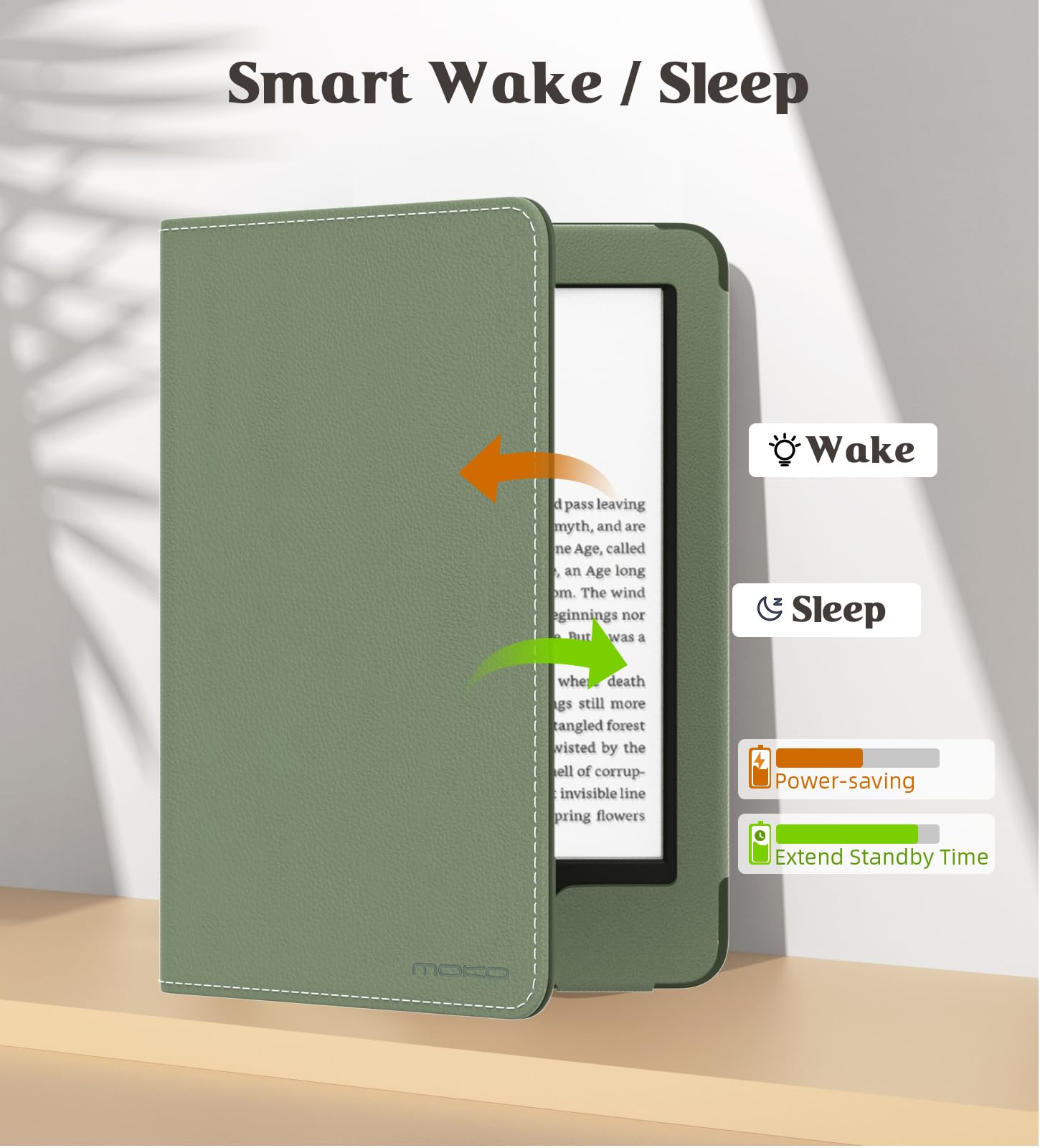 Foto 6 pulgar | Funda De Poliuretano Ultraligera Moko Para Kindle 6 2024 Celadon - Venta Internacional.