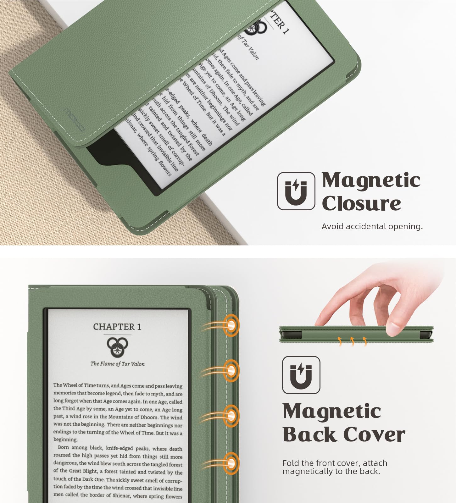 Foto 6 | Funda De Poliuretano Ultraligera Moko Para Kindle 6 2024 Celadon - Venta Internacional.