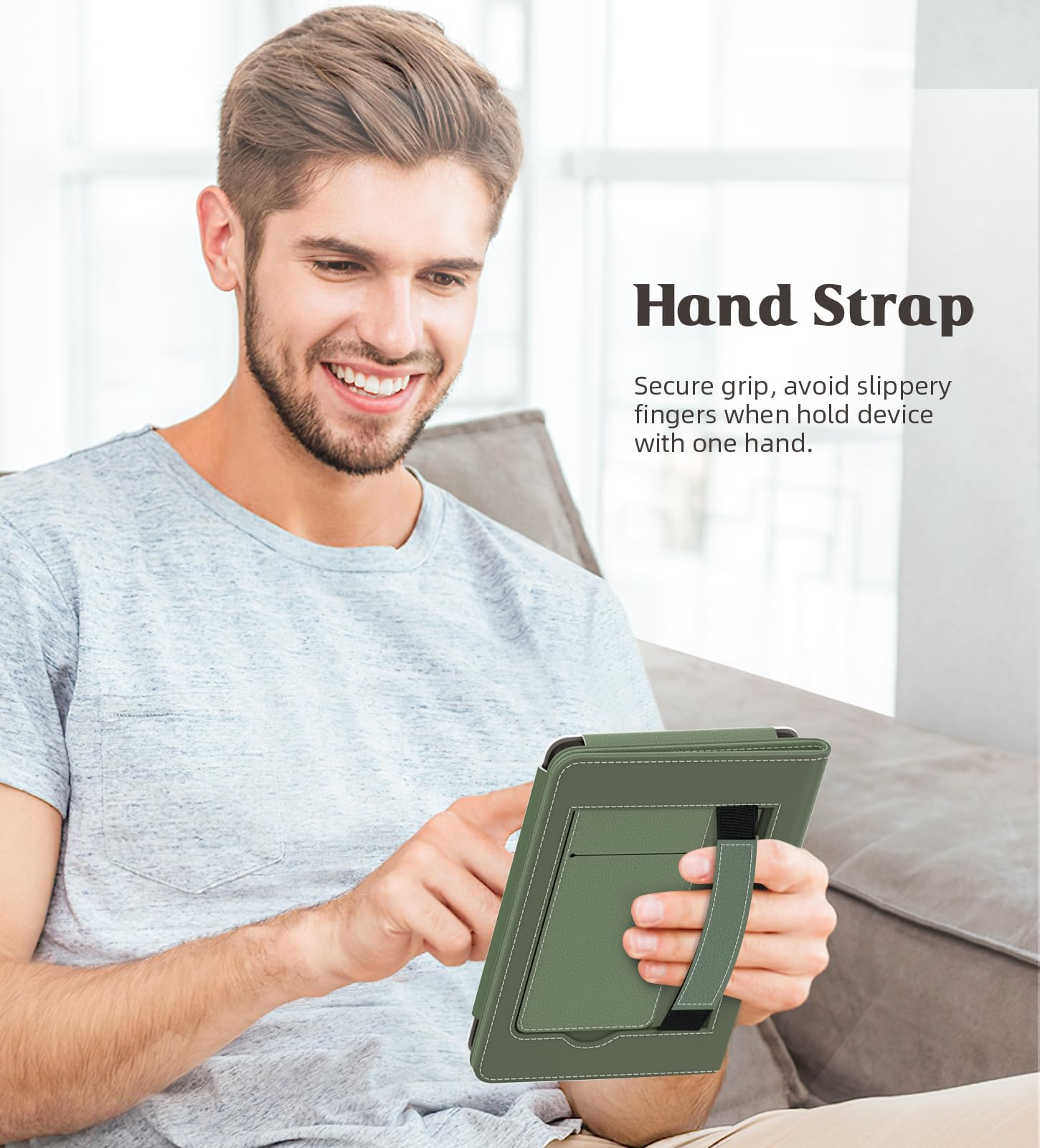 Foto 8 pulgar | Funda De Poliuretano Ultraligera Moko Para Kindle 6 2024 Celadon - Venta Internacional.