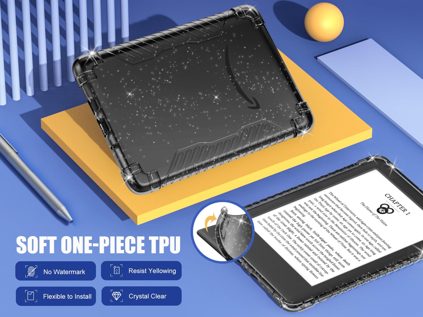 Foto 4 pulgar | Funda Moko Para Kindle 6 Totalmente Nuevo (11.ª Generación  2024/2022)  Color Negro - Venta Internacional.