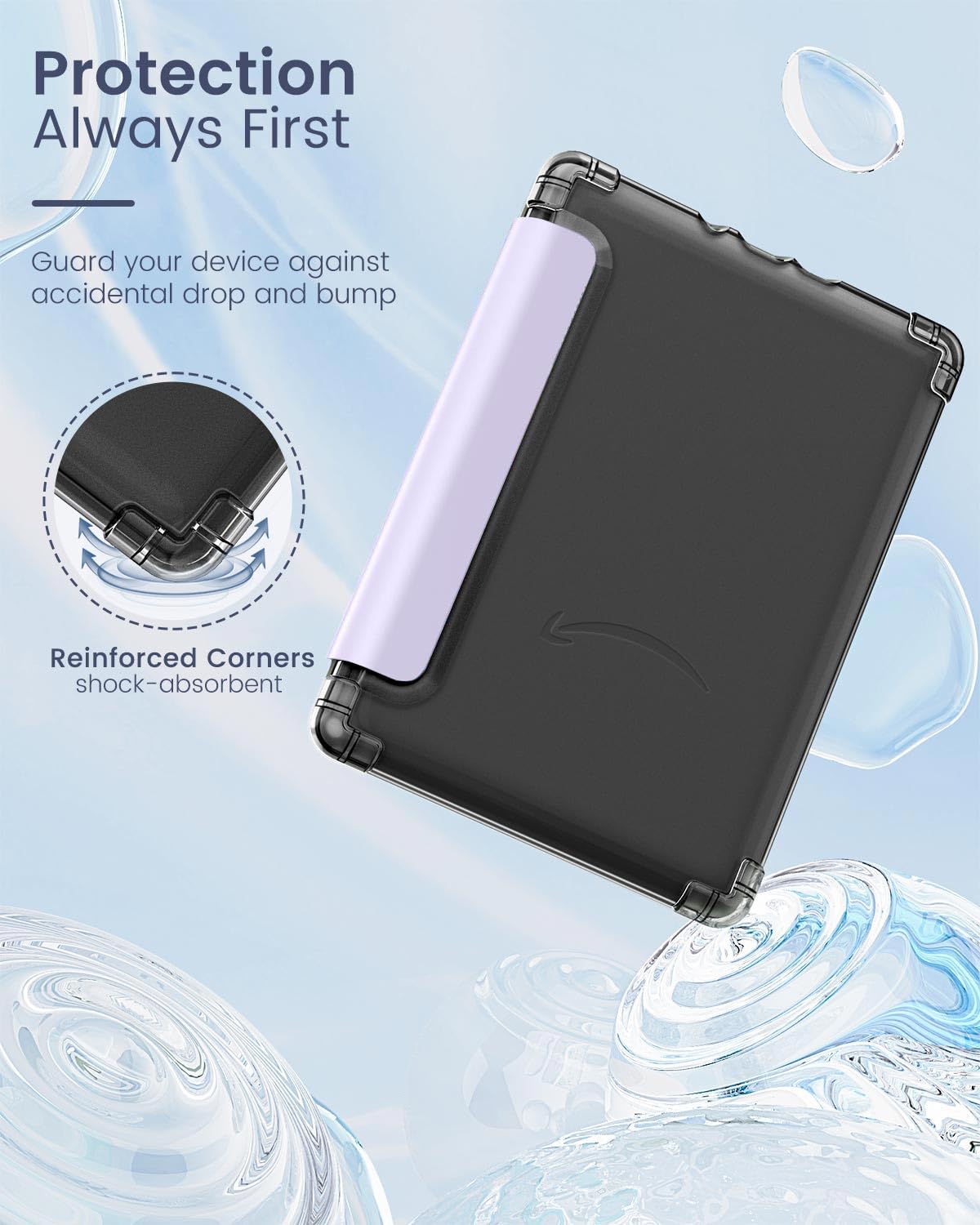 Foto 4 pulgar | Funda Moko Ultra Clear Tpu Para Kindle 11th Gen 2024 Morado - Venta Internacional.