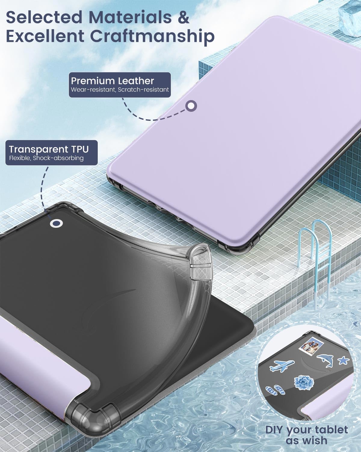 Foto 5 pulgar | Funda Moko Ultra Clear Tpu Para Kindle 11th Gen 2024 Morado - Venta Internacional.