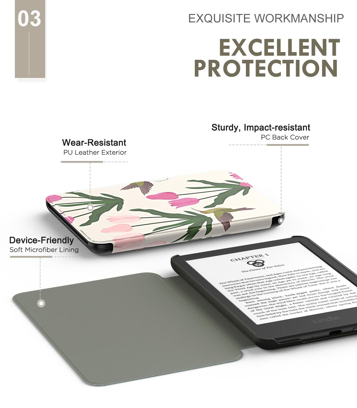 Foto 4 | Funda Moko Para Kindle 11.ª Generación 2024/2022 Totalmente Nuevo Con Función Auto Wake - Venta Internacional.