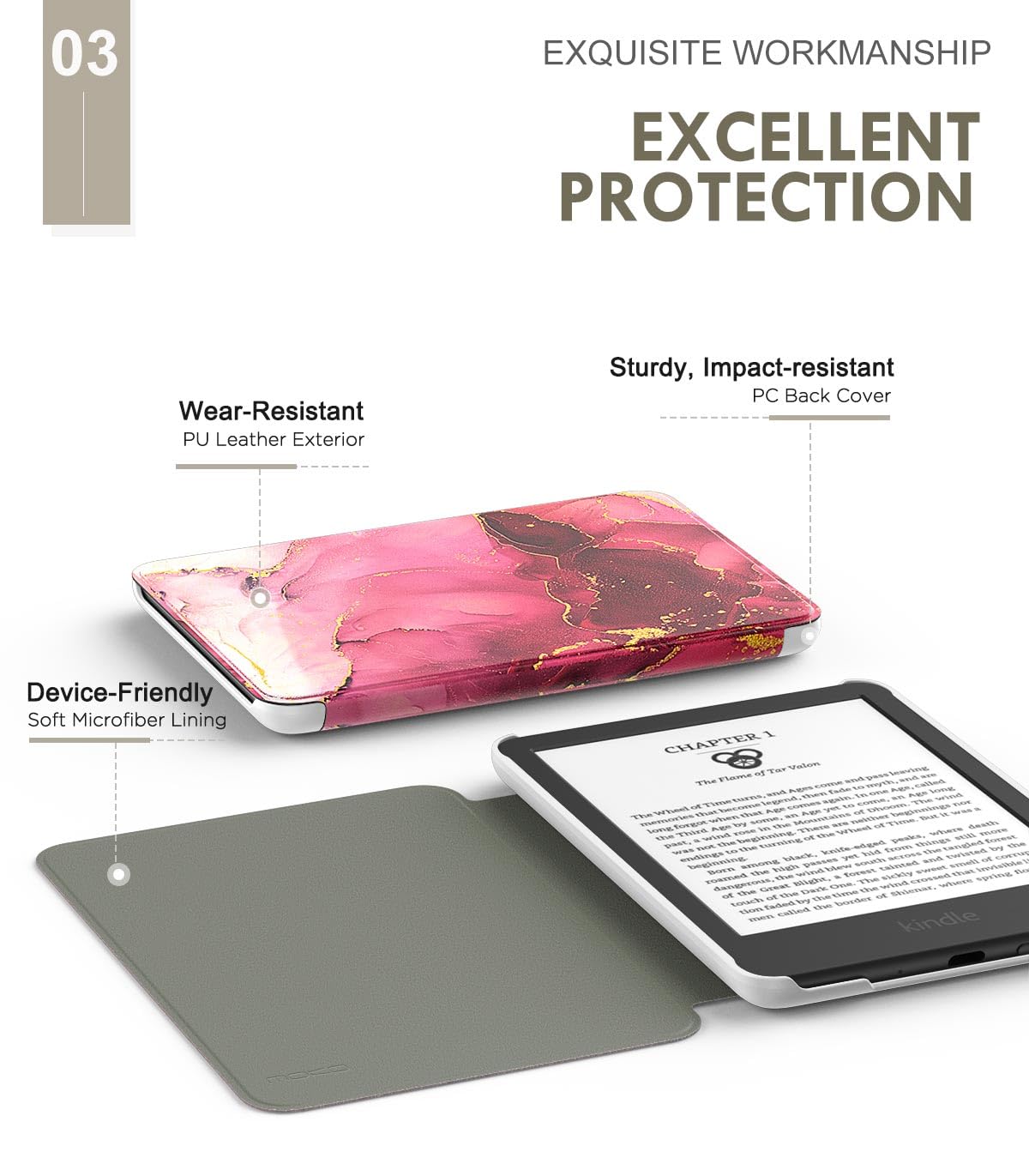 Foto 4 | Funda Moko Para Kindle 11.ª Generación 2024/2022 Con Encendido Y Apagado Automáticos - Venta Internacional.