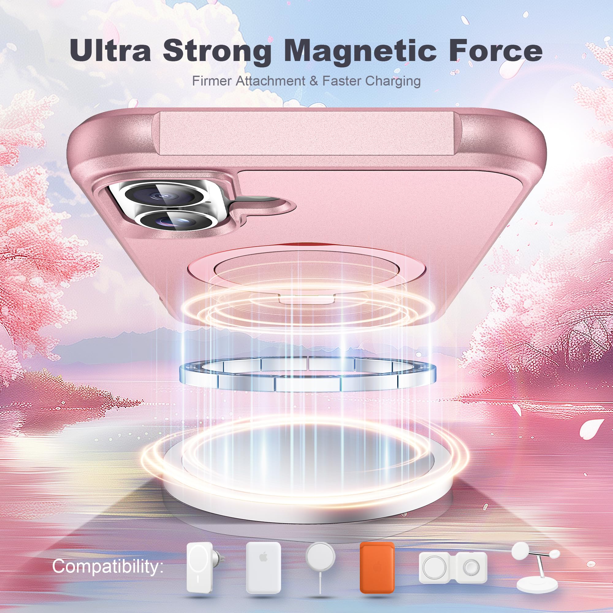 Foto 4 | Funda De Teléfono Tianli Diseñada Para Iphone 16 Con Soporte De Anillo Magnético - Venta Internacional.
