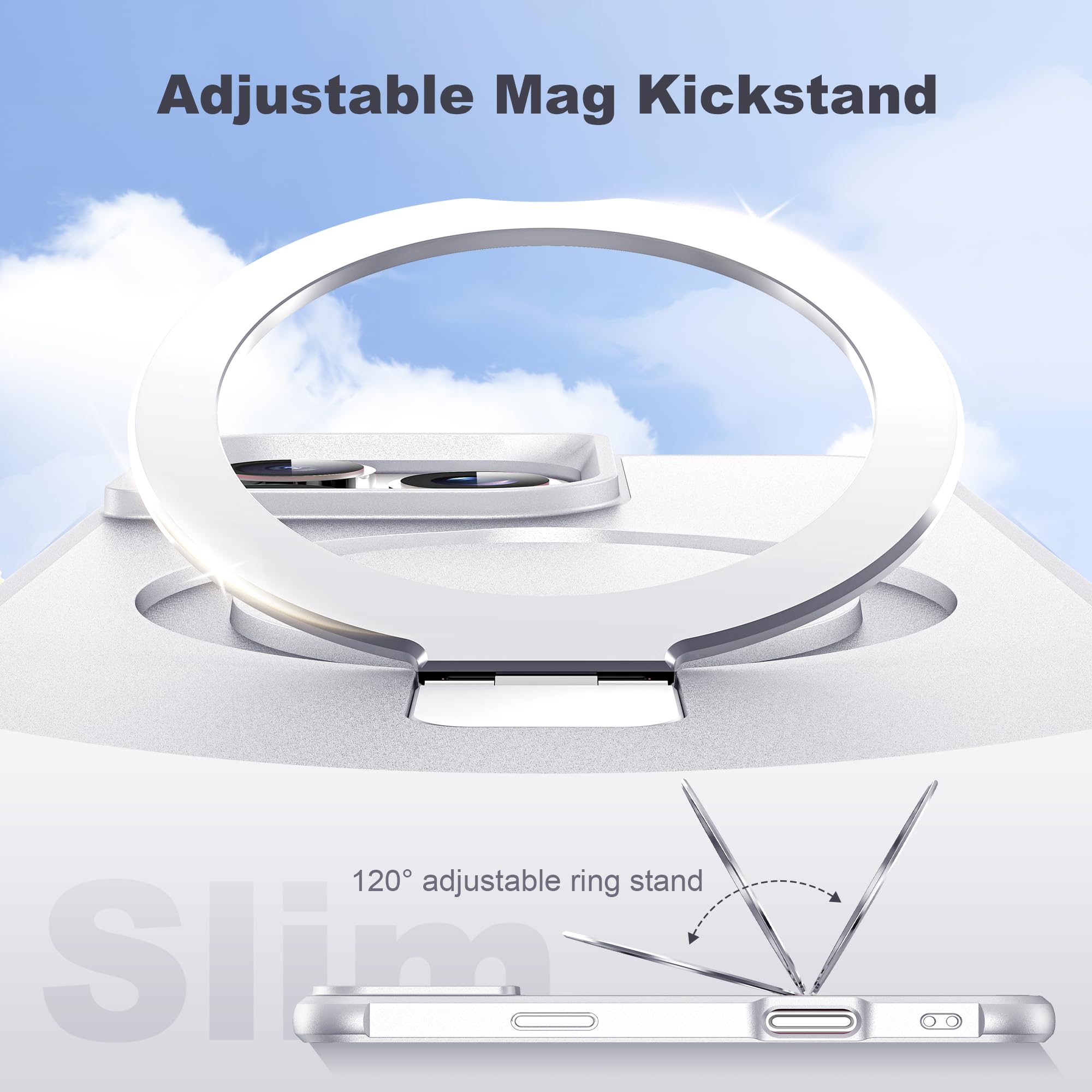Foto 7 pulgar | Funda Tianli Para Iphone 16 Pro Con Soporte Magnético Invisible - Venta Internacional.