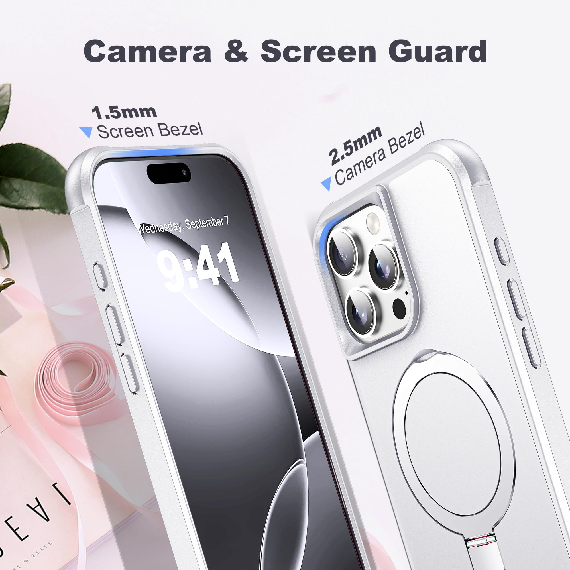 Foto 8 pulgar | Funda Tianli Para Iphone 16 Pro Con Soporte Magnético Invisible - Venta Internacional.