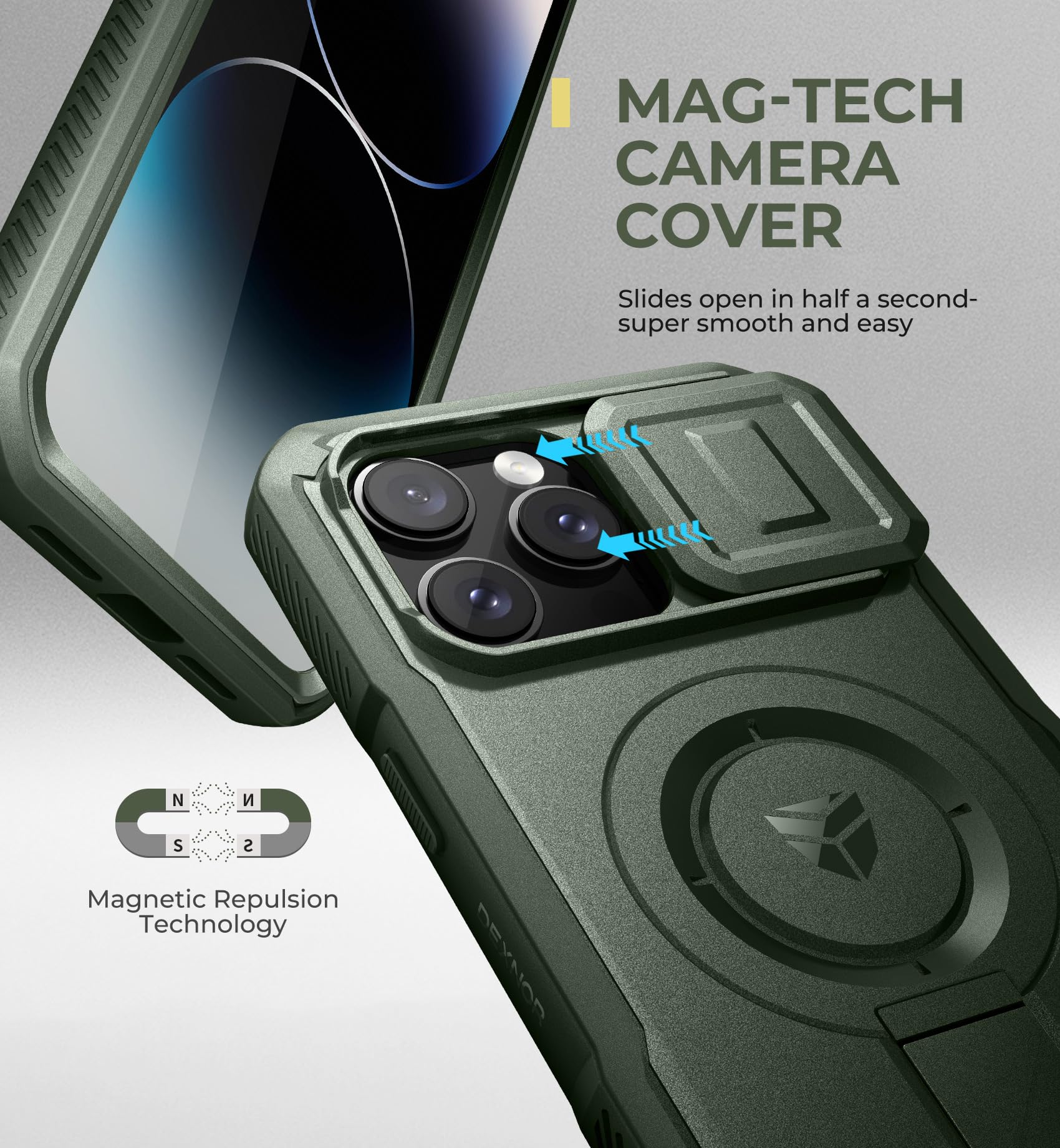 Foto 4 | Funda De Teléfono Dexnor Para Iphone 14 Pro Max Con Funda De Cámara Deslizante - Venta Internacional.