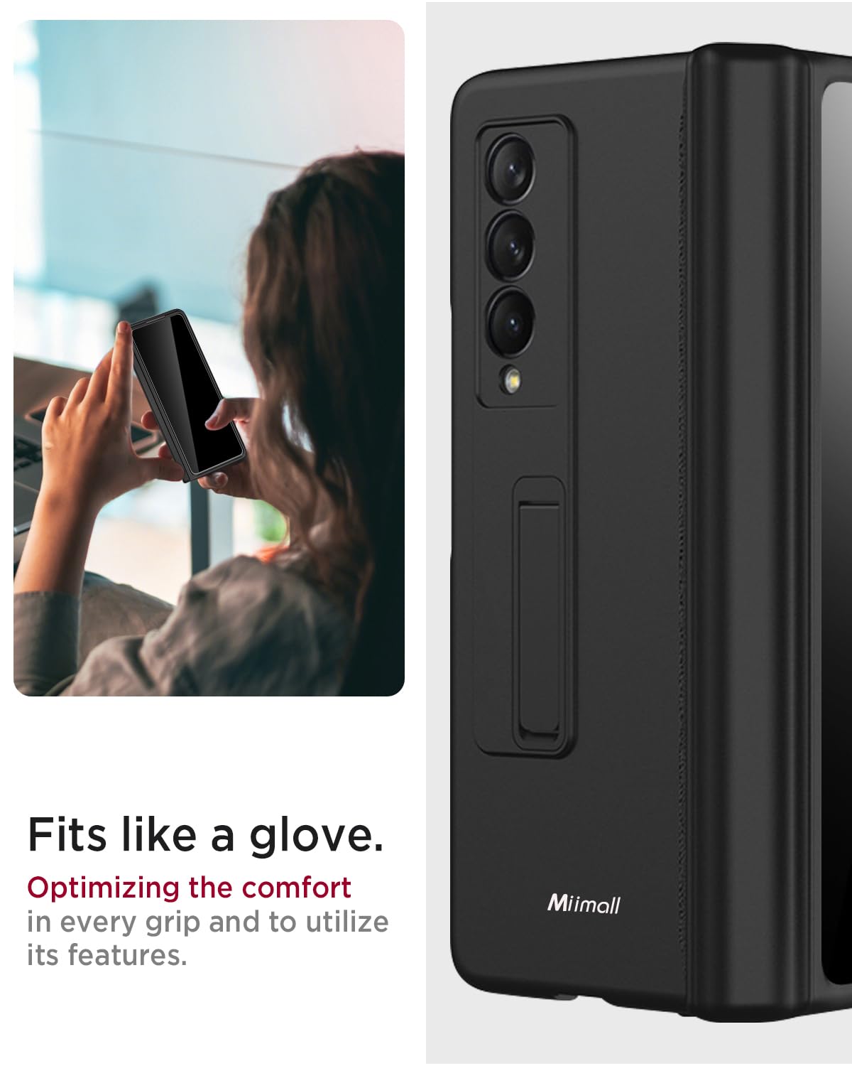 Foto 7 pulgar | Funda Miimall Para Samsung Galaxy Z Fold 3 Con Pantalla De Privacidad - Venta Internacional.