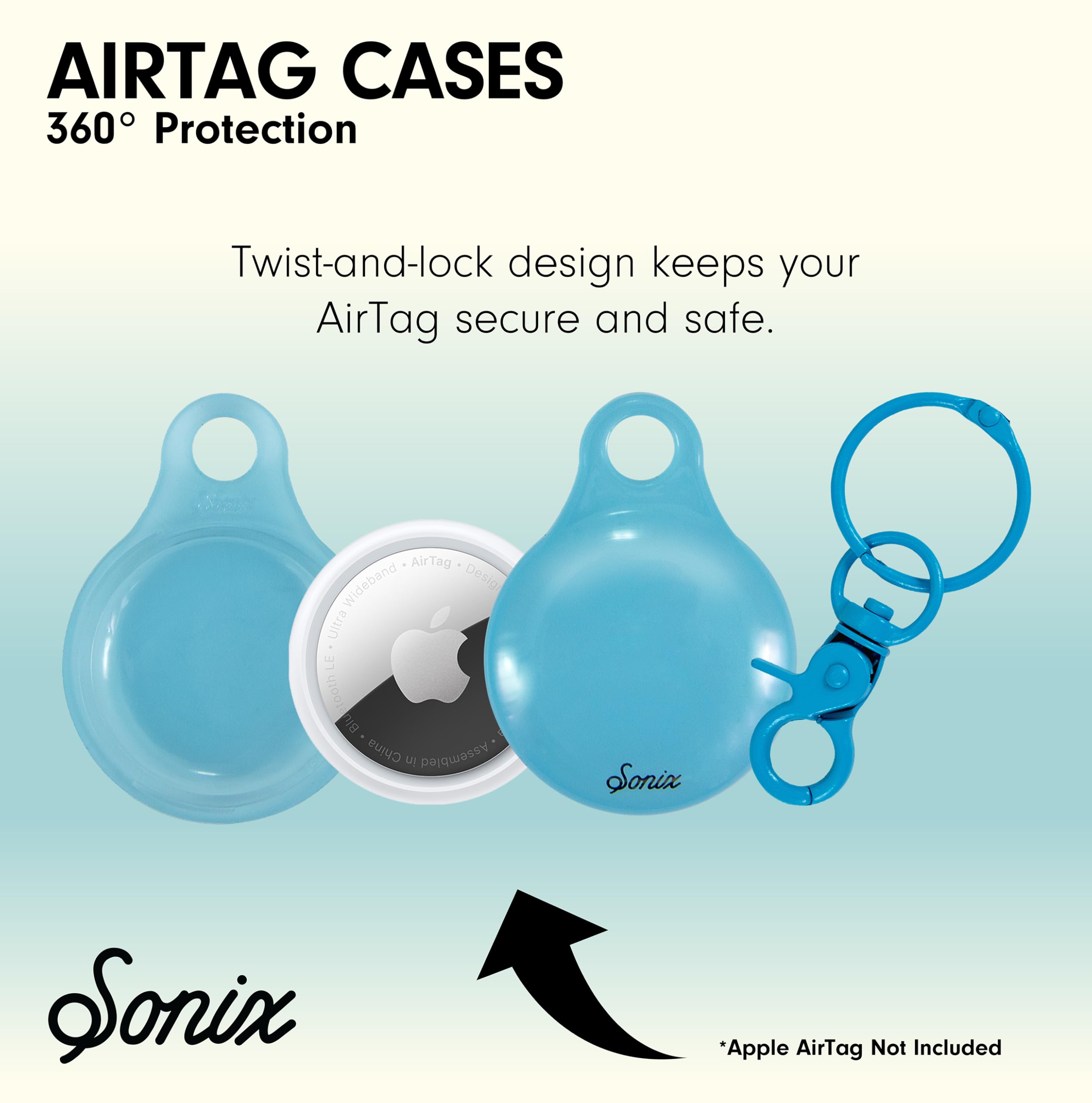 Foto 4 pulgar | Llavero Case Sonix Para Apple Airtags Con Forma De Garra De Langosta  Color Azul - Venta Internacional.