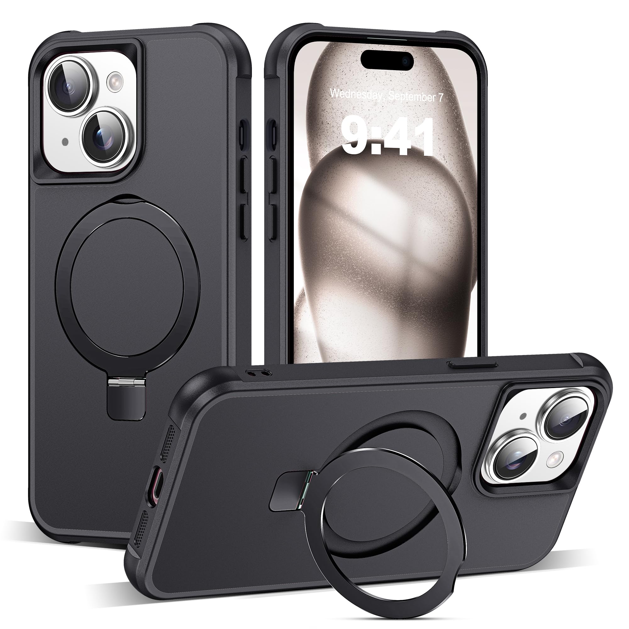 Funda De Teléfono Tianli Diseñada Para Iphone 15 Con Soporte De Anillo Magnético - Venta Internacional.