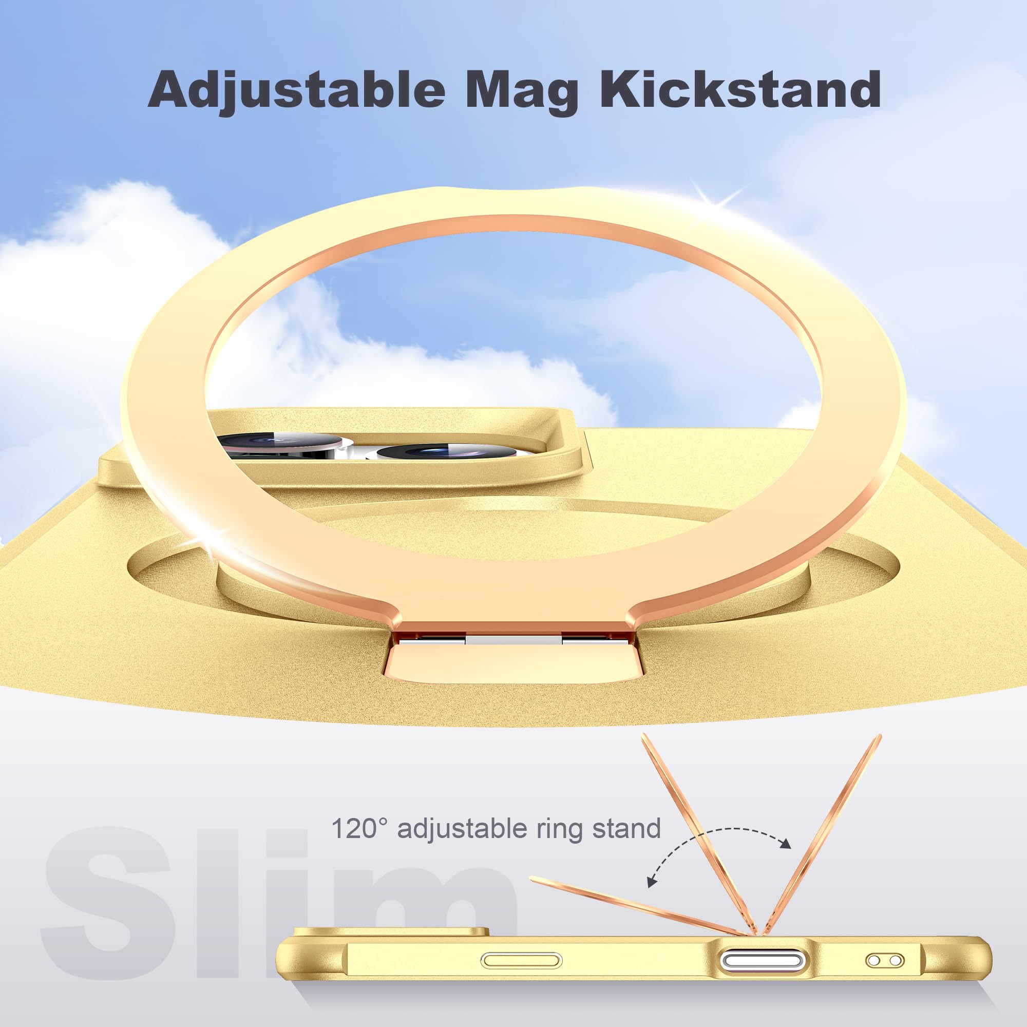 Foto 6 | Funda De Teléfono Tianli Diseñada Para Iphone 16 Pro Con Soporte Anular - Venta Internacional.