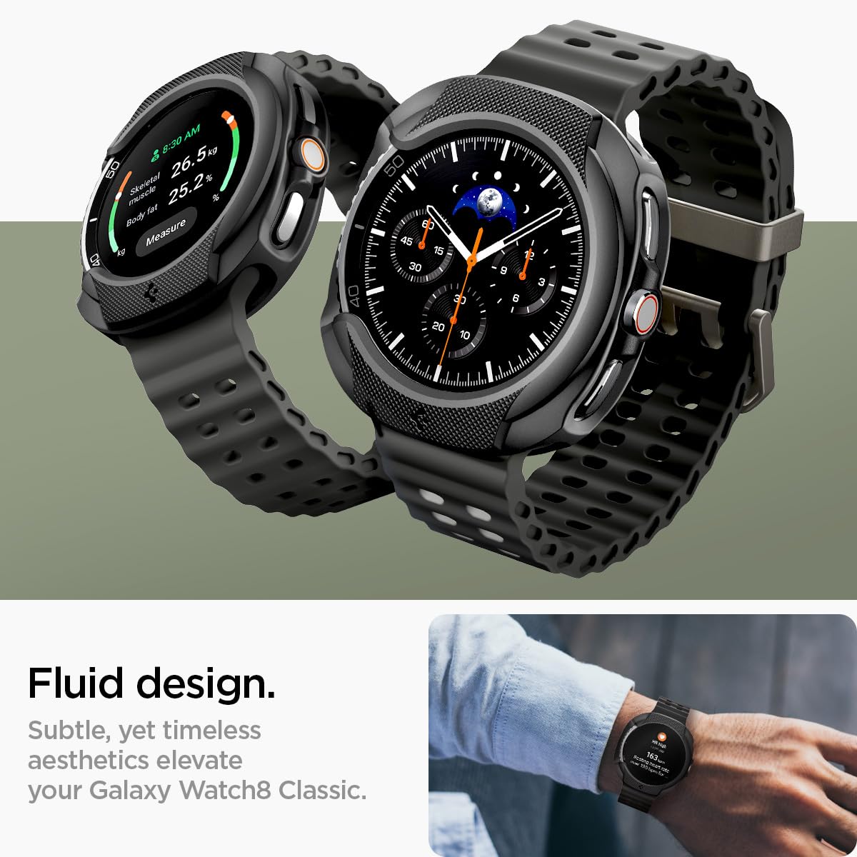 Foto 5 pulgar | Funda Spigen Liquid Air Para Samsung Galaxy Watch 8 Classic De 46 Mm - Venta Internacional.