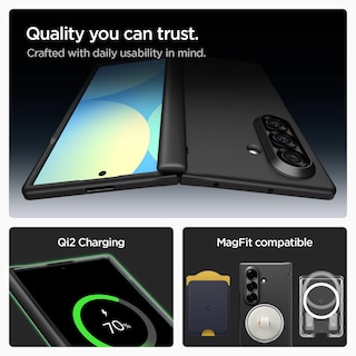 Foto 6 | Funda Spigen Airfit Pro Magfit Para Galaxy Z Fold 7 Color Negro - Venta Internacional.