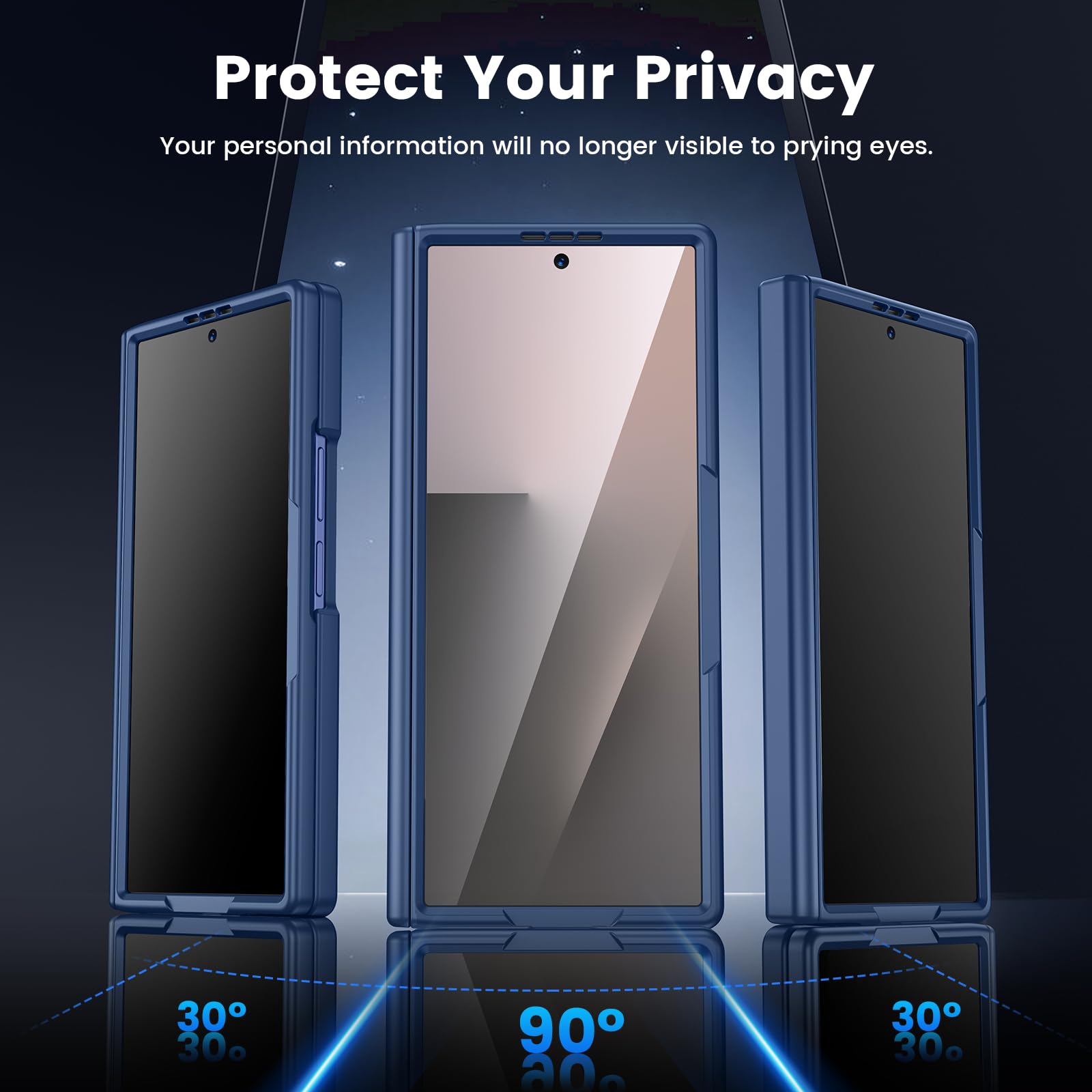Foto 5 pulgar | Funda Vego Para Samsung Galaxy Z Fold 7 Con Protección De Bisagra  Color Azul - Venta Internacional.
