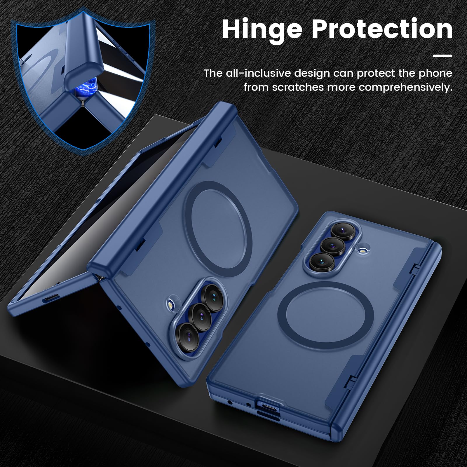 Foto 6 pulgar | Funda Vego Para Samsung Galaxy Z Fold 7 Con Protección De Bisagra  Color Azul - Venta Internacional.