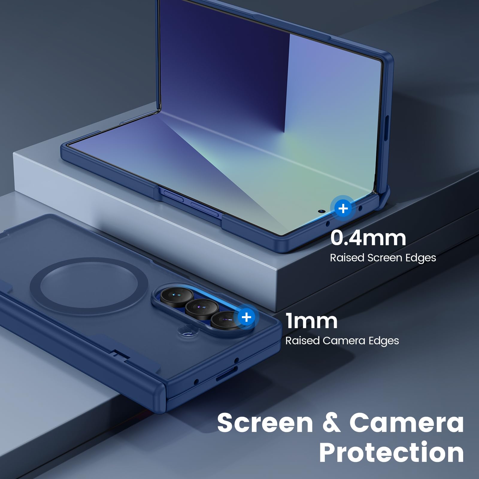 Foto 8 pulgar | Funda Vego Para Samsung Galaxy Z Fold 7 Con Protección De Bisagra  Color Azul - Venta Internacional.