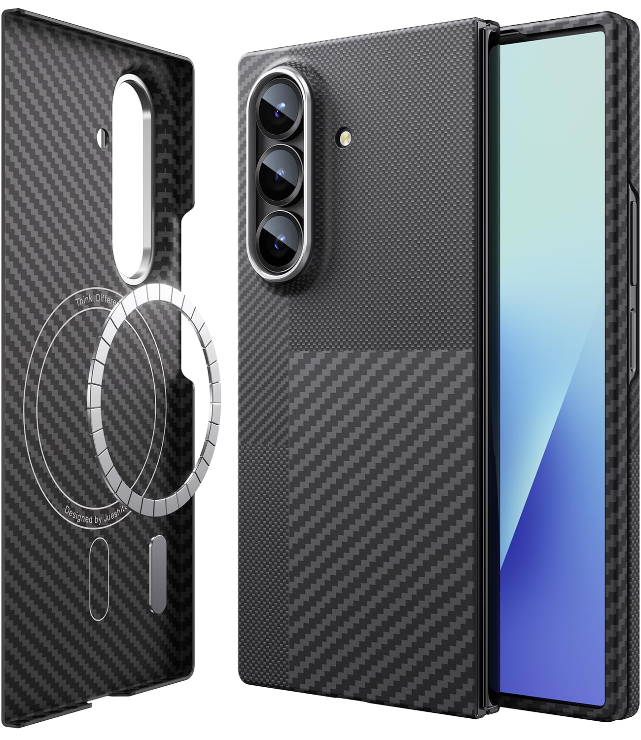Foto 2 pulgar | Funda Jueshituo Para Samsung Galaxy Z Fold 7 Ultra Slim 600d Y 1500d De Fibra De Aramida - Venta Internacional.