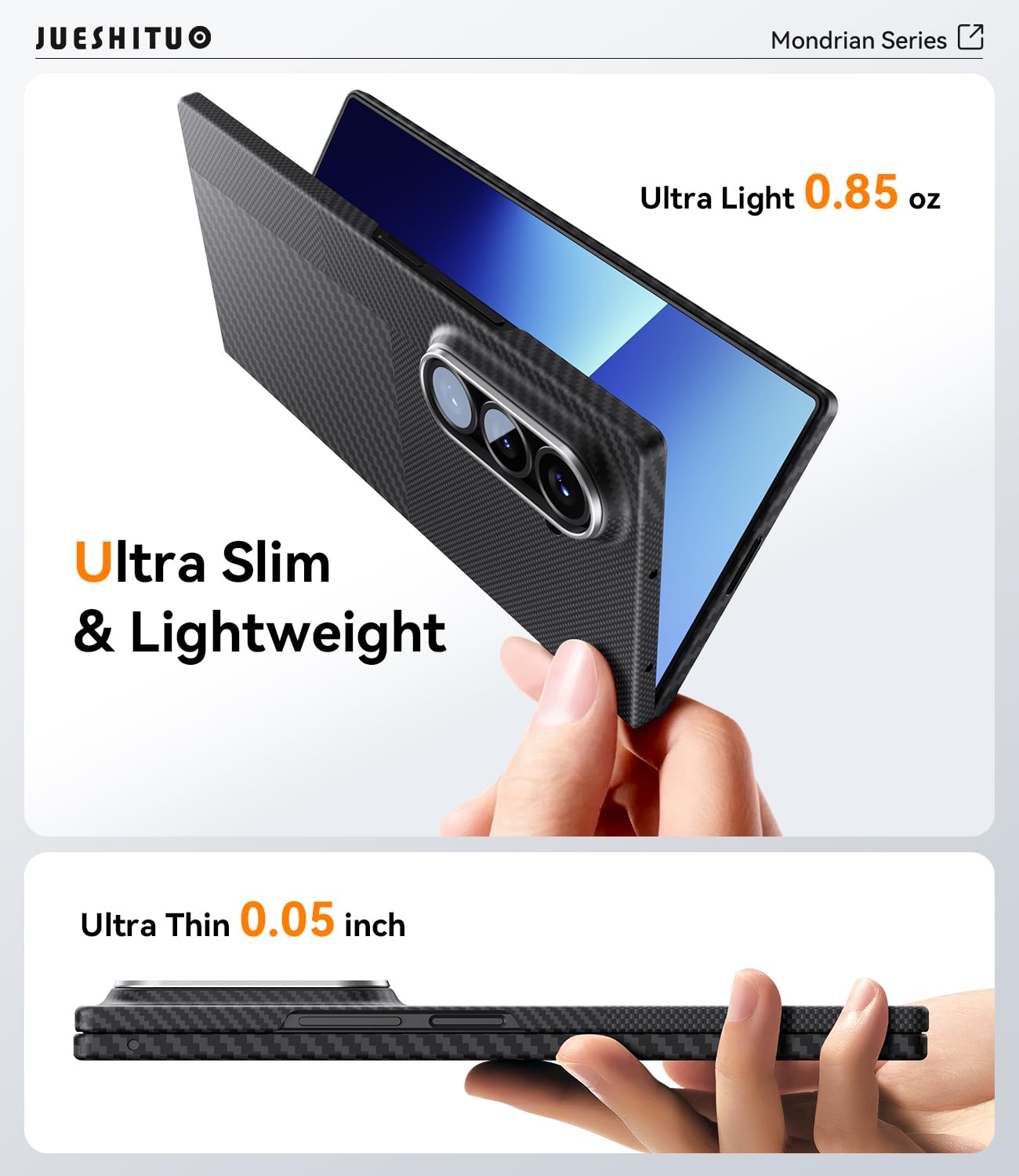 Foto 3 | Funda Jueshituo Para Samsung Galaxy Z Fold 7 Ultra Slim 600d Y 1500d De Fibra De Aramida - Venta Internacional.