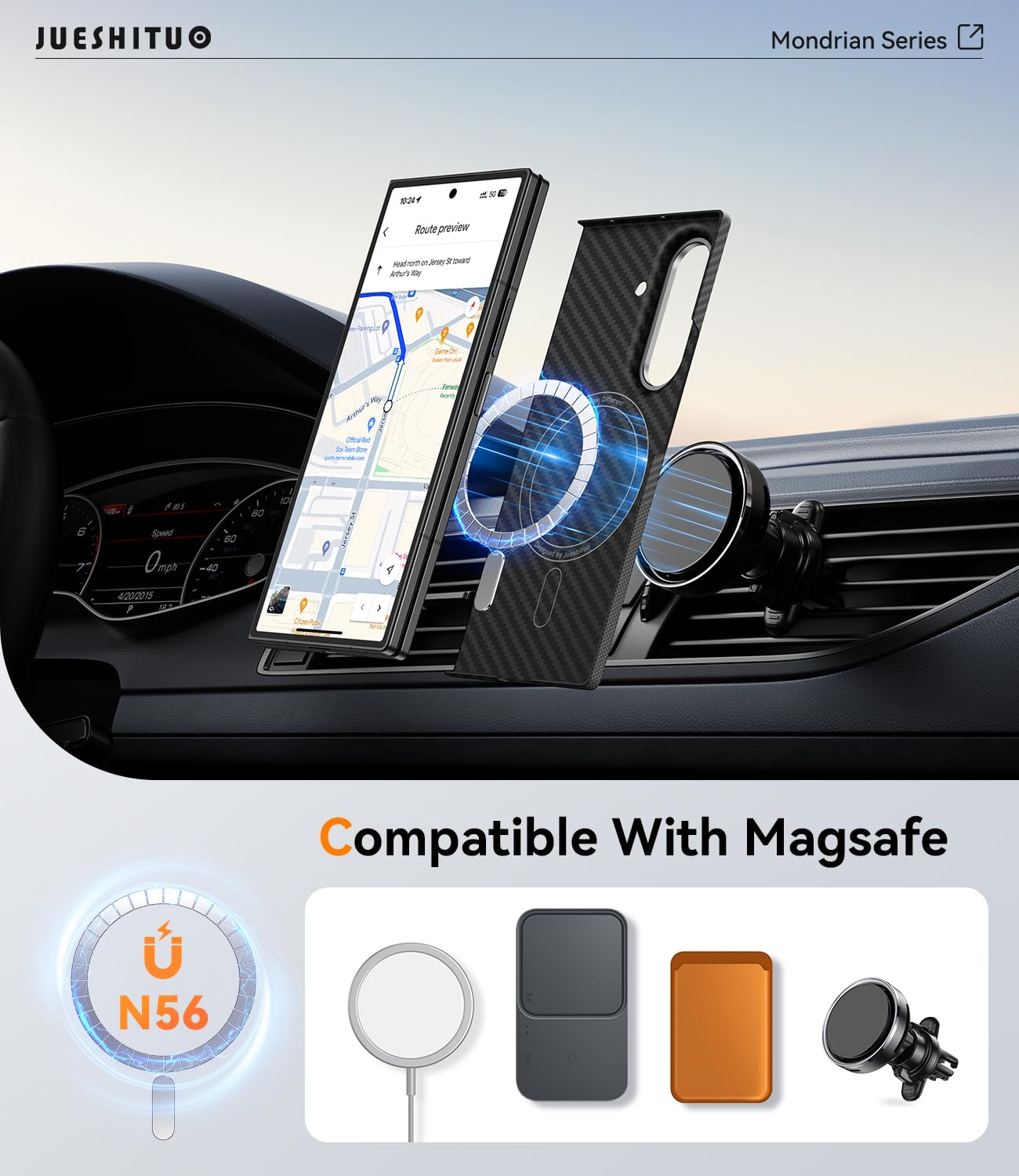 Foto 4 | Funda Jueshituo Para Samsung Galaxy Z Fold 7 Ultra Slim 600d Y 1500d De Fibra De Aramida - Venta Internacional.