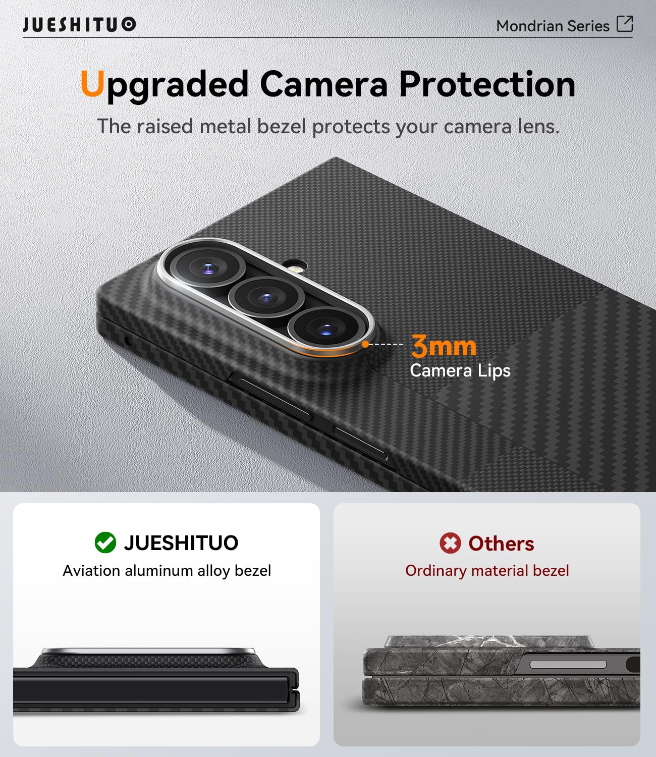 Foto 6 pulgar | Funda Jueshituo Para Samsung Galaxy Z Fold 7 Ultra Slim 600d Y 1500d De Fibra De Aramida - Venta Internacional.