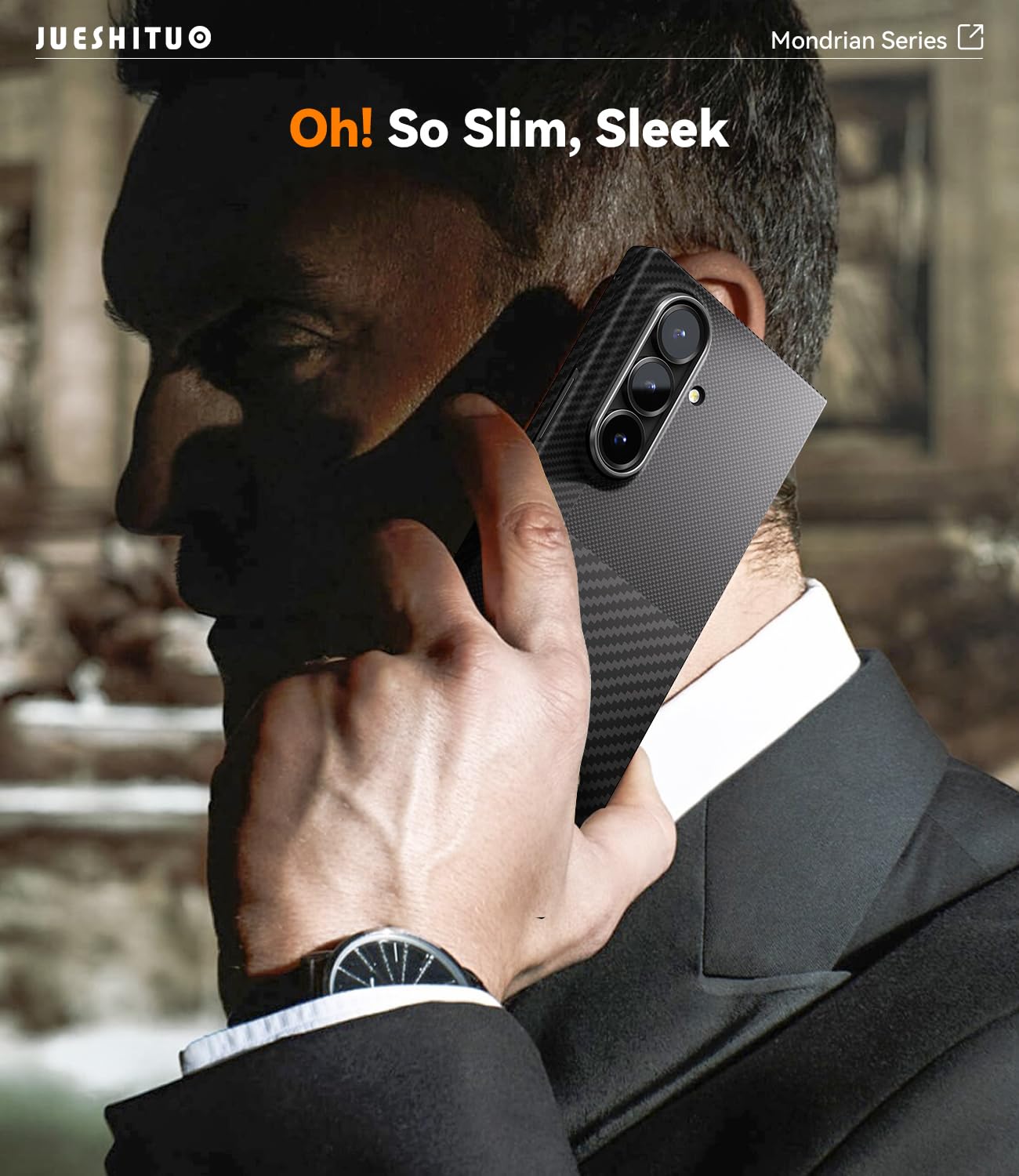 Foto 7 pulgar | Funda Jueshituo Para Samsung Galaxy Z Fold 7 Ultra Slim 600d Y 1500d De Fibra De Aramida - Venta Internacional.