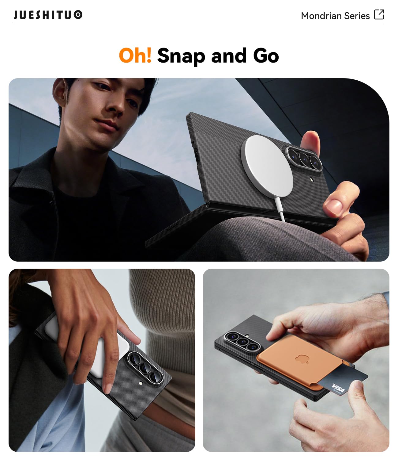 Foto 7 | Funda Jueshituo Para Samsung Galaxy Z Fold 7 Ultra Slim 600d Y 1500d De Fibra De Aramida - Venta Internacional.