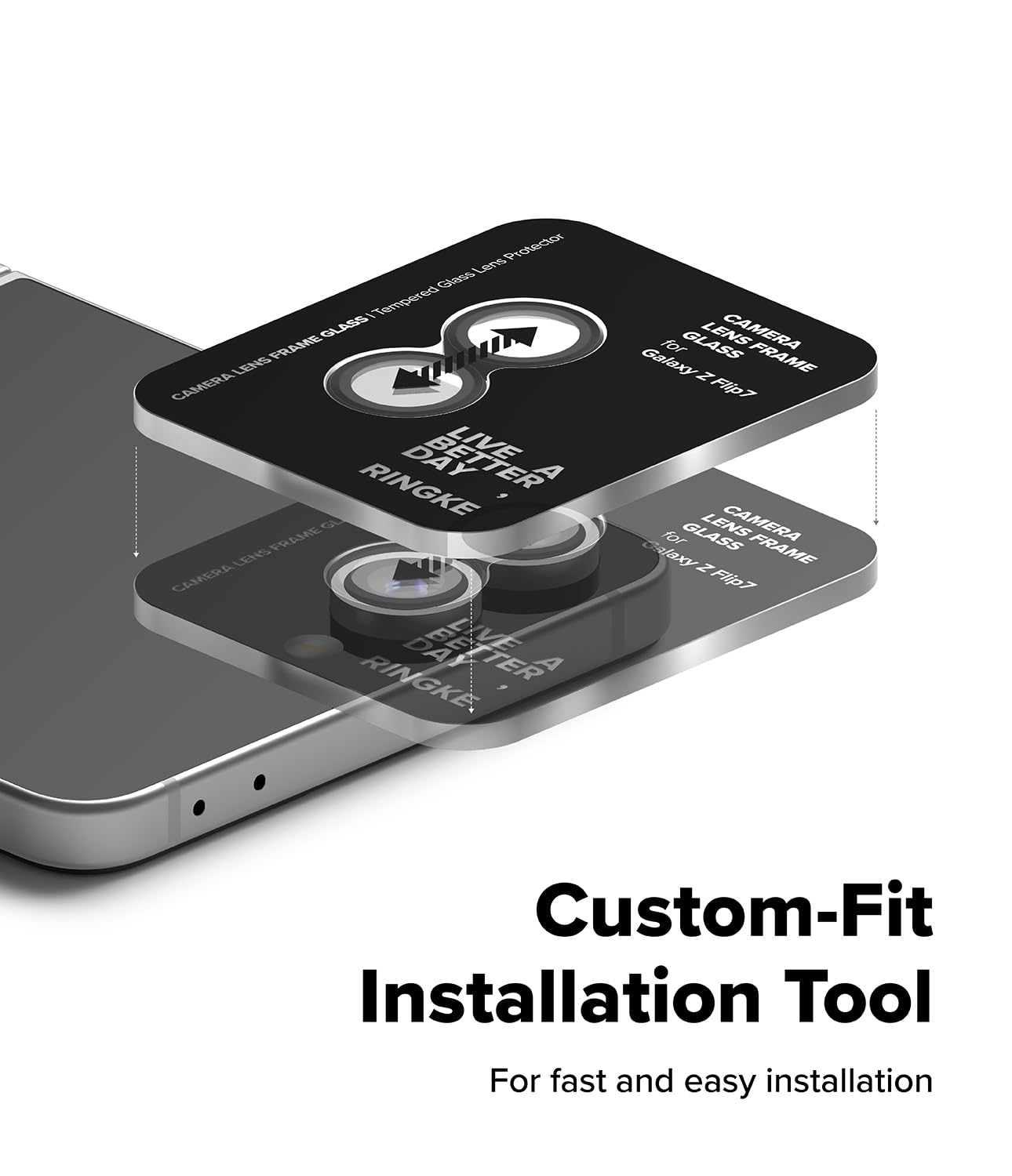 Foto 5 pulgar | Protector De Cristal Para Marco De Lente De Cámara Ringke Samsung Z Flip 7 - Venta Internacional.