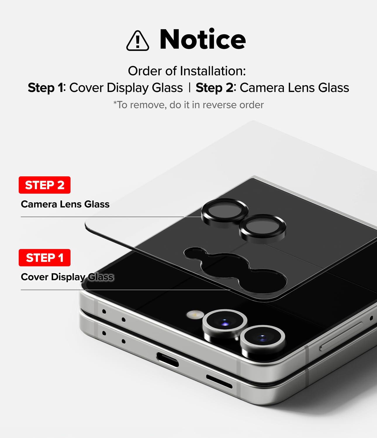 Foto 6 pulgar | Protector De Cristal Para Marco De Lente De Cámara Ringke Samsung Z Flip 7 - Venta Internacional.